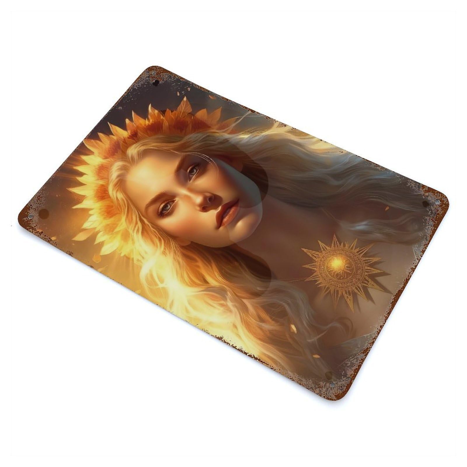 Sol Retro Metal Sign 11.8"x7.9", Farmhouse Wall Decor for Cafe, Home Bar And Lounge Decor