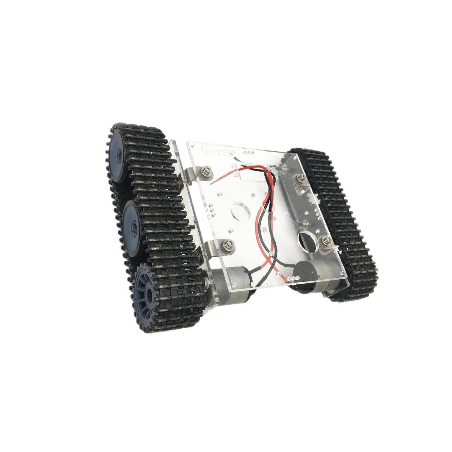 Chasis de Tanque de aleación para Robot Inteligente, Kit de | resistente, de capacidad, con motor, juguete educativo, capacidad de carga de 2 kg, chasis de tanque con absorción de