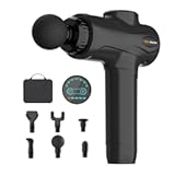Deep Tissue Massage Gun Portable&comma; Percussion Massage Gun with 7 Levels & 6 Massage Heads&comma; Electric Massager for Muscles Pain Relief&comma; Gifts for Men Women Athletes for Sports and Relaxation