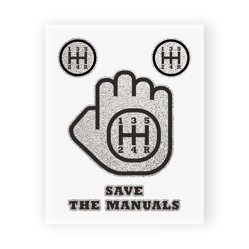 4R Quattroerre.it 6344 Sticker Save The Manuals, 10 x 12 cm