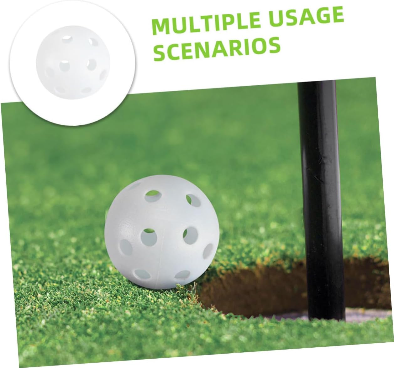 100pcs Plastic Practice Golf Balls Hollow Golf Training Balls White Mini for Indoor Swing Practice and S Use