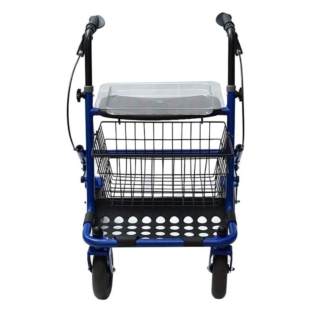 Chodziki dla seniorów, chodzik rollator, dla osób niepełnosprawnych, z koszem do przechowywania i platformą, kółka