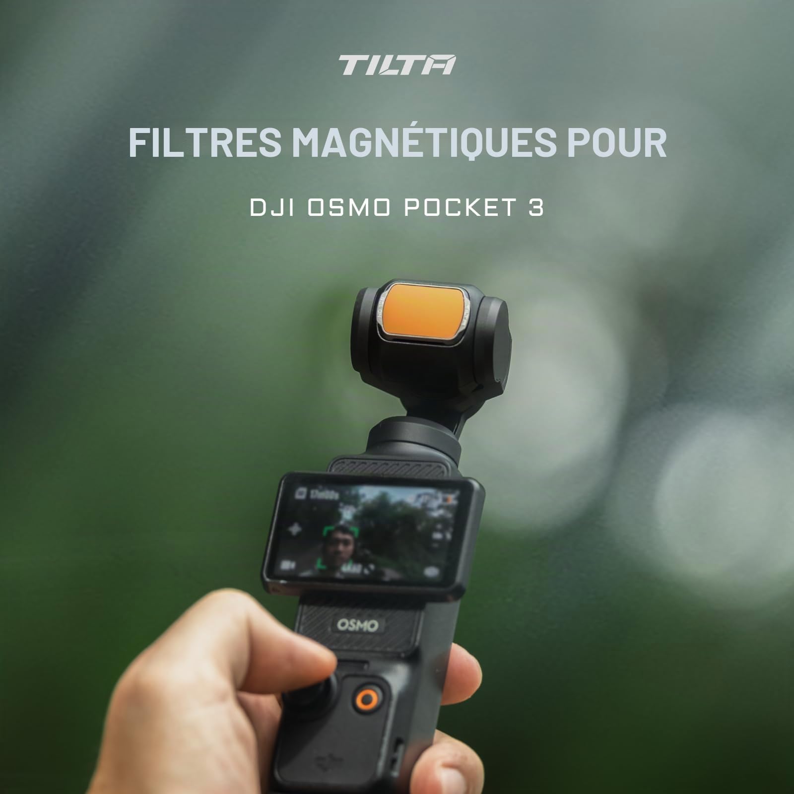 Tilta Pocket 4 Filtre Variable ND2-32, Filtre Magnétique VND 5-Stop Compatible avec DJI Osmo Pocket 3 Pocket 4, Verre Optique Ultra-Fin à Revêtement Polyvalent TF-OP3-VND