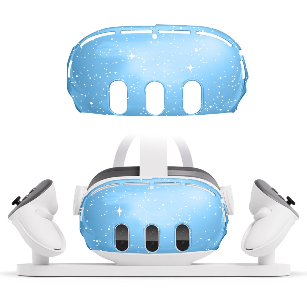 Havilah for Meta Quest 3 PC Protective Shell, Style: Single Shell (Glitter Transparent Blue)-picture-27