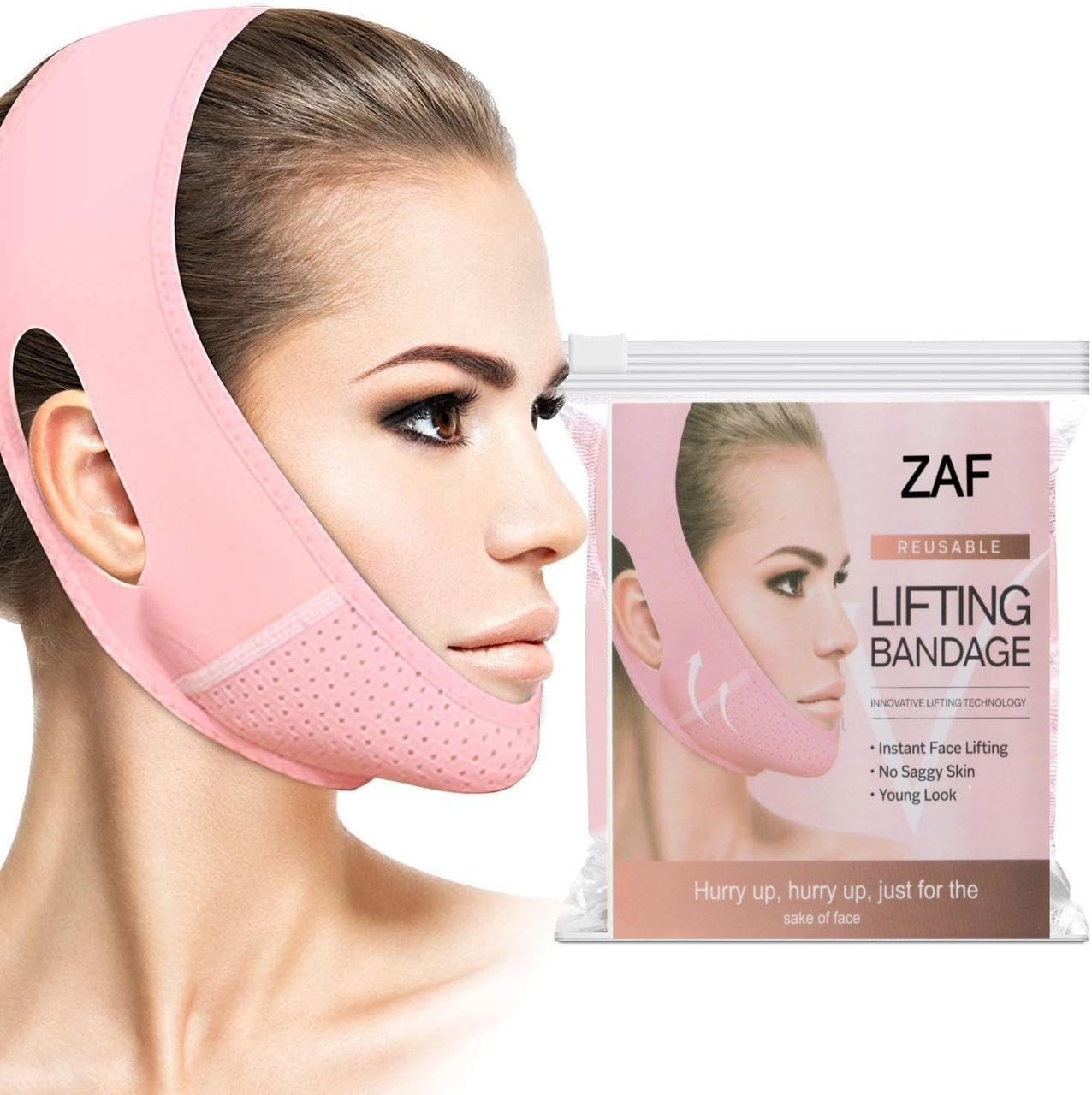 V Line face mask Chin Lifter ZAF ® ParaFaciem Reusable Mask مشد الفك v line Mask for Women.