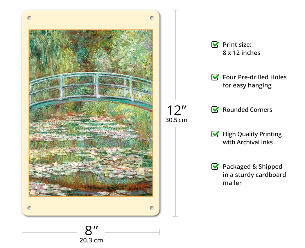 Bridge over a Pond of Water Lilies - From an Original Color