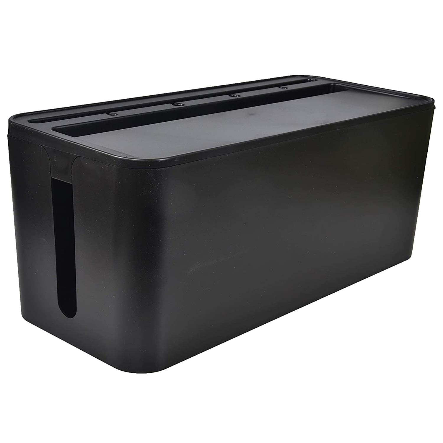 Tuidzljd Cable Management Box for Desk Cable Management and Power Strip Box Solutions(Black)