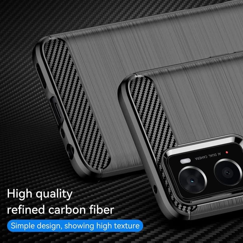 Image of Hybrid Carbon Fiber Back Case for Oppo A76 /A96 /A36 (Black)