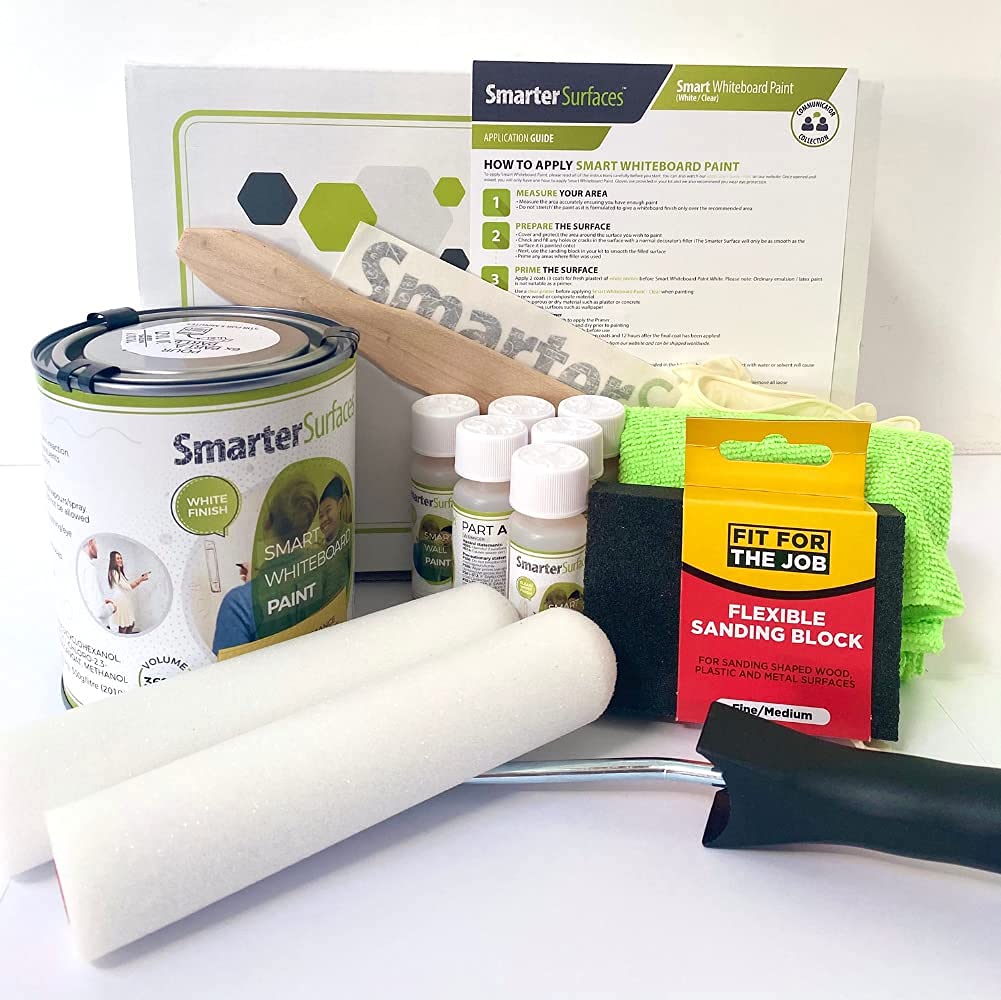 Peinture tableau blanc blanche inscriptible fini semi-brillant Smart 6m²