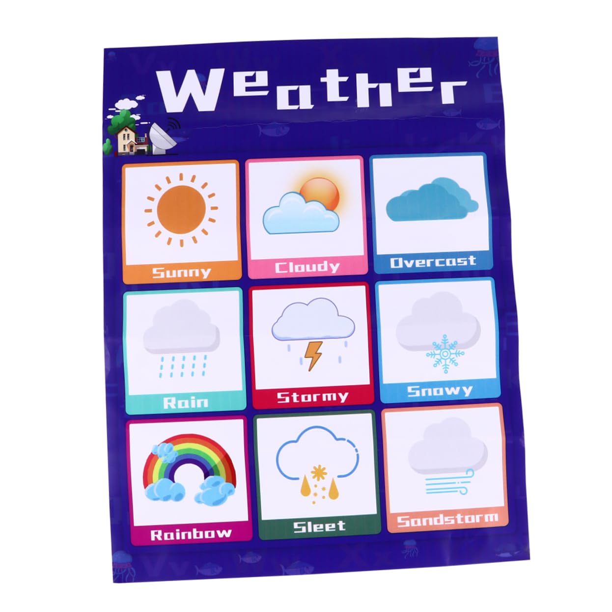 Artibetter Affiche Éducative pour Garçon et Filles Tableau des Connaissances Précoces, Légère et Petite, en Pp Colle au Dos, pour Apprentissage et Couleur Aléatoire Style Aléatoire
