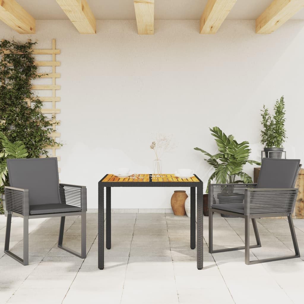 Poltrone da giardino con cuscini 2 pz rattan sintetico nero sedie da esterno resistente alle intemperie, poltrone per terrazze mobili da giardino, poltrone da giardino con cuscino