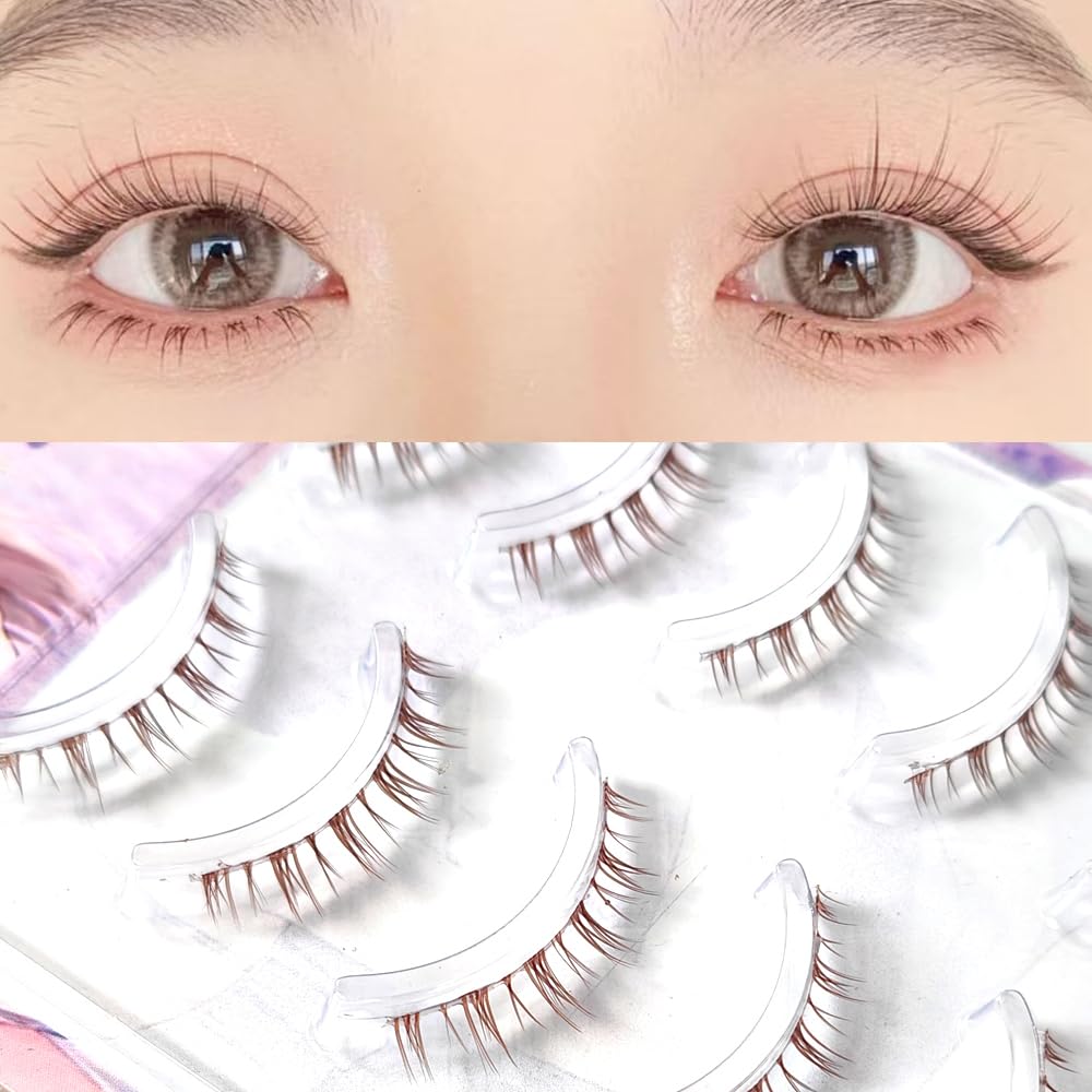 Brown Colors Natural Looking Bottom Eyelashes Lower Eye Lashes Extension Short Eyelash Reusable Handmade Makeup Tools