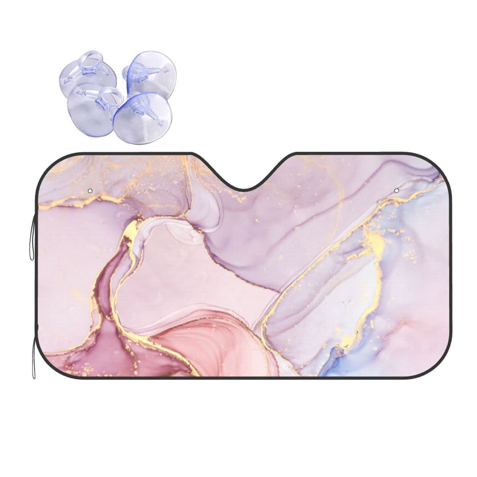 Marble Car Windshield Sunshade Front Window Sun Visor Protector Foldable Shield Cover for Truck SUV