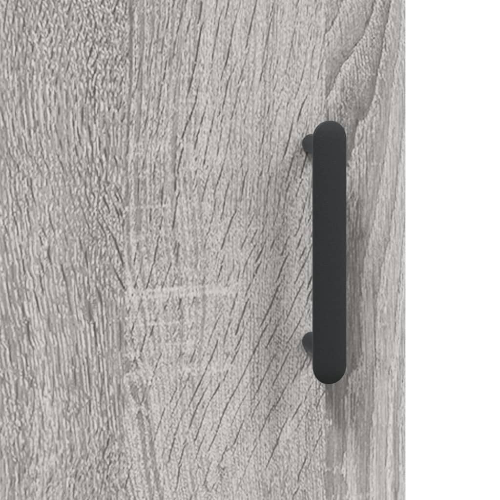 vidaXL Wandschrank, Hängeschrank mit viel Stauraum, Wandmontage Badschrank Medizinschrank, Aufbewahrungsschrank für Wohnzimmer, Grau Sonoma Holzwerkstoff