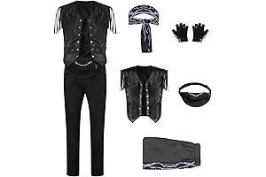 2023 Ken DoJo Mojo Casa Movie Western Cowboy Fringe Leather Vest Costume