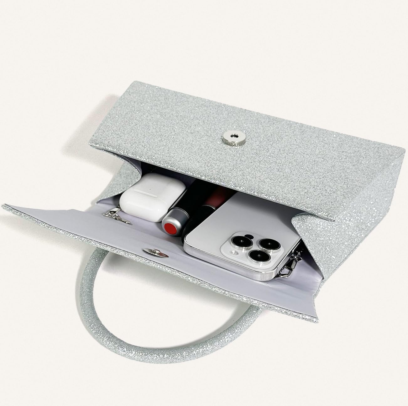 Womens Evening Bag Sparkly Bow Clutch Purse Wedding Party Purses Glitter Rhinestone Cocktail Prom Handbags - Image 4