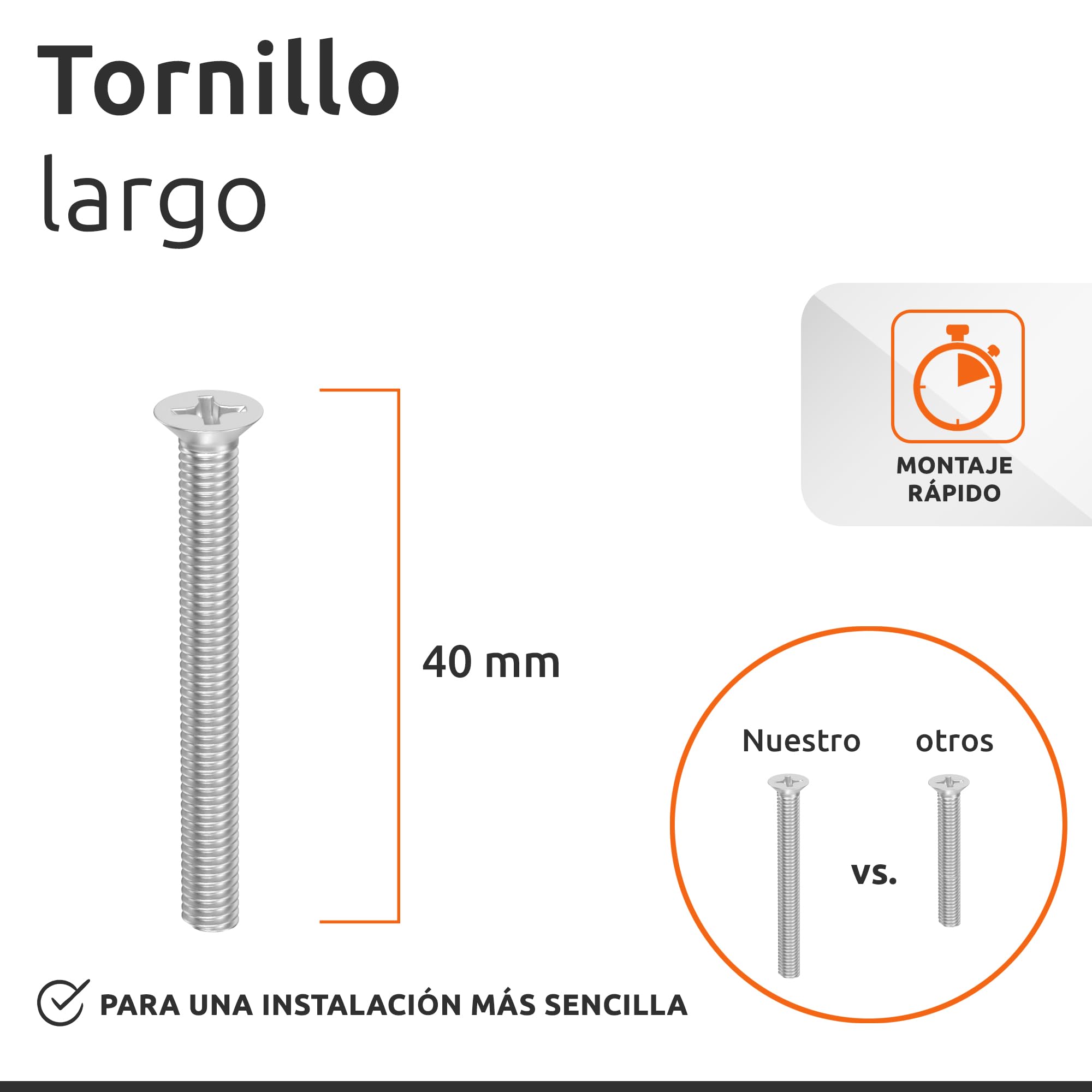 ECENCE Topes Persiana 20 Piezas 40mm incl. tornillos - Tope para Persianas Enrollables - Protección completa para persiana, Blanco