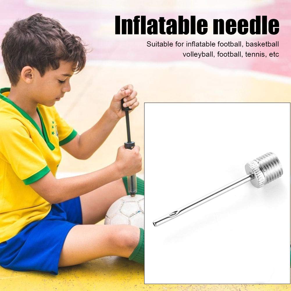 Aguja de bomba de bola infladora de acero inoxidable para inflar pelotas deportivas, fútbol, baloncesto, fútbol, rugby, netball, voleibol, balonmano, pelotas de waterpolo