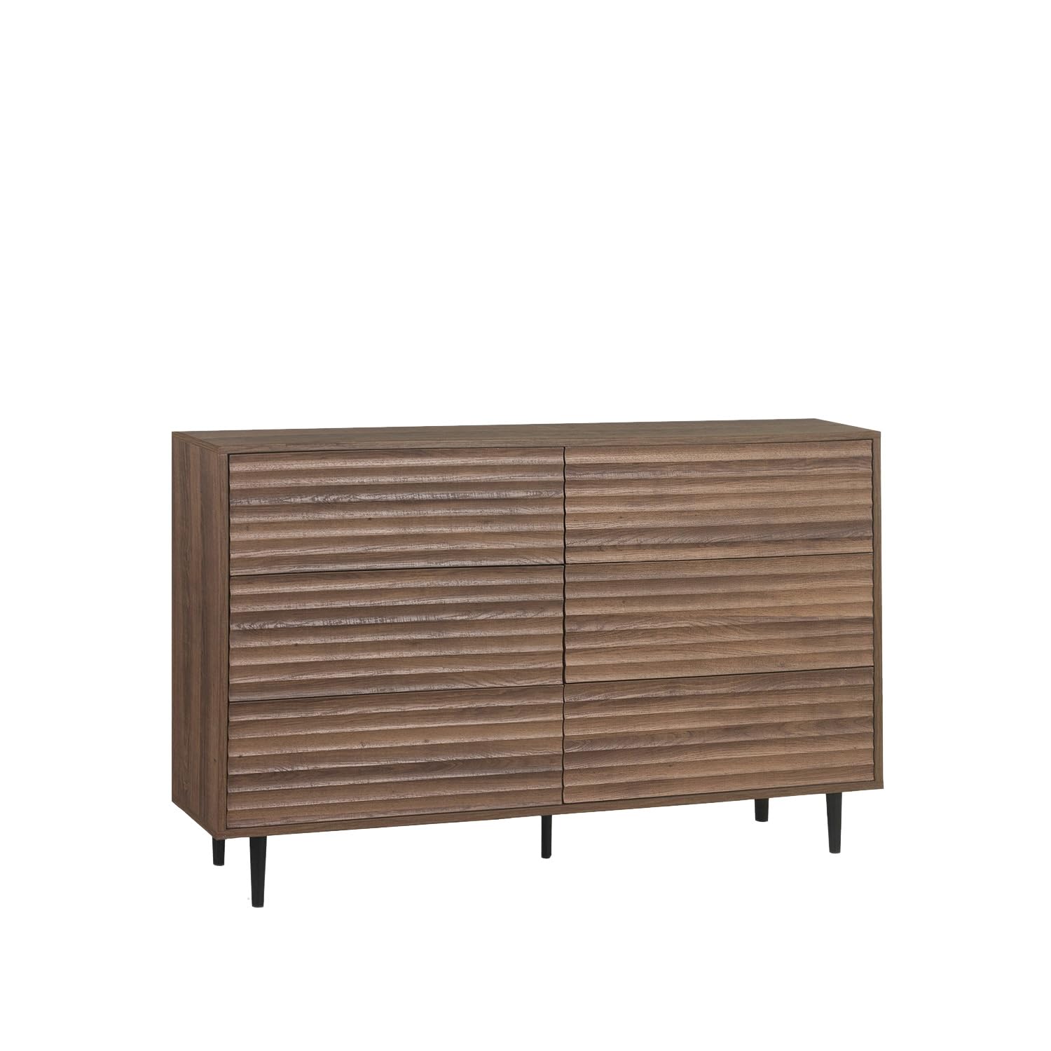 KLAST Cómoda Doble PB, MDF, melamina Color Nogal 85 cm x 120 cm