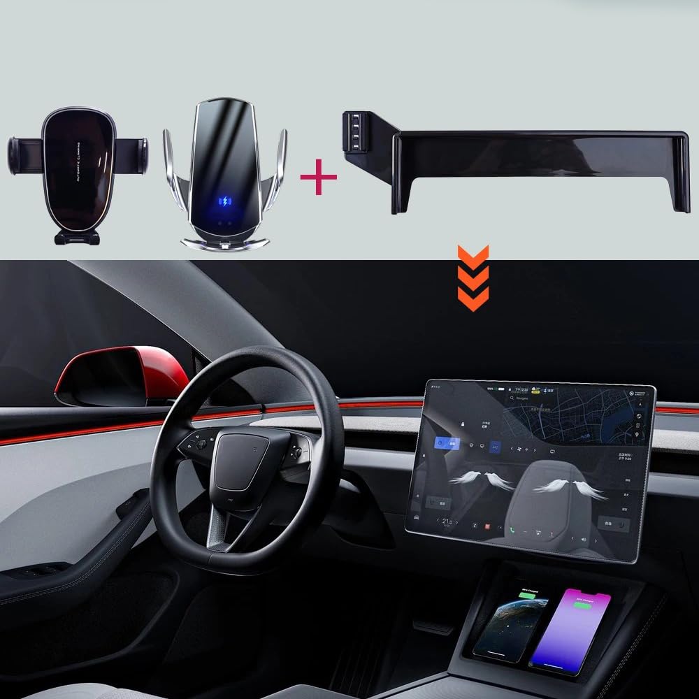 Soporte Movil Coche para Tesla Modelo 3/2024, Soporte para teléfono de Coche