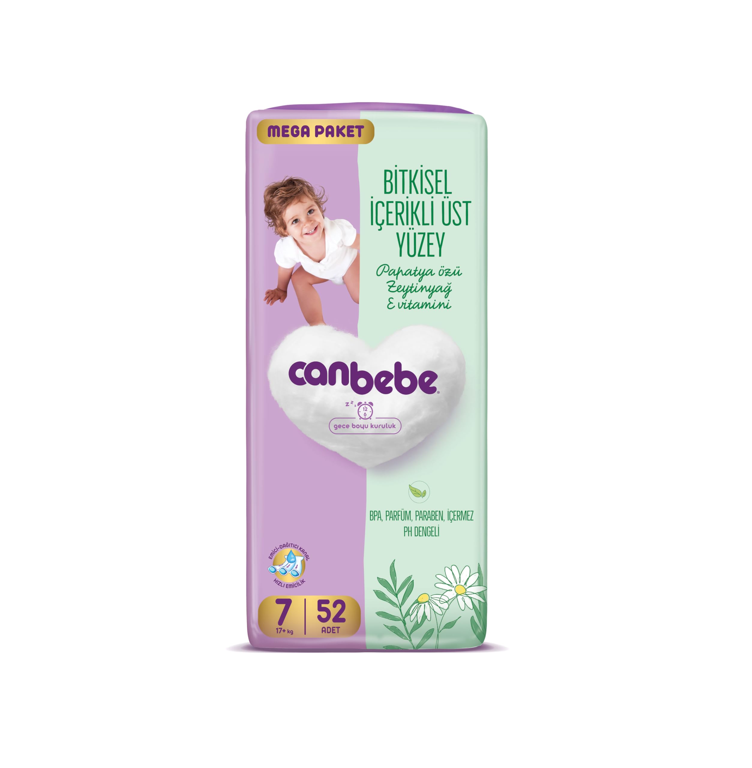 Canbebe Bebek Bezi Mega Paket Xxlarge 52'li