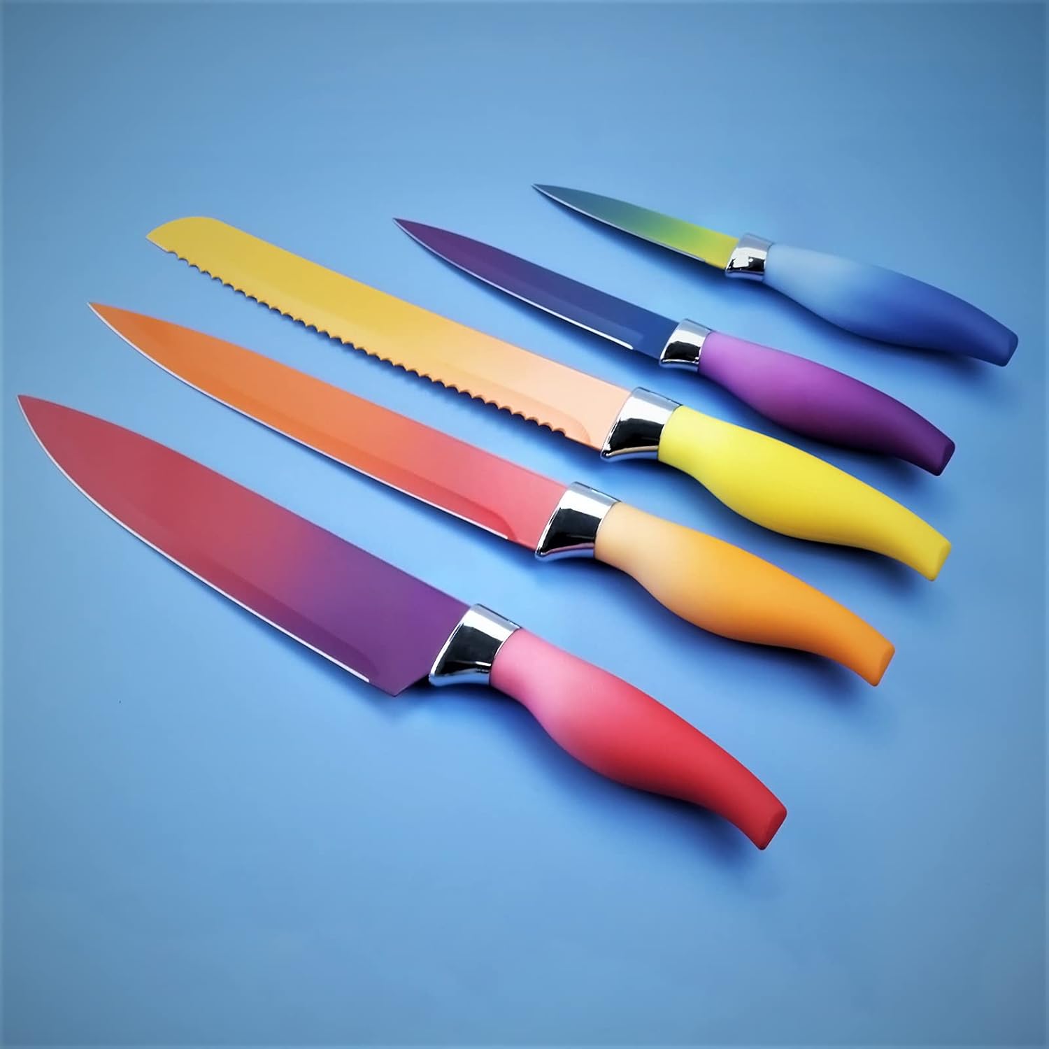 Buy Colorful Knives Set, WopZra Cutlery Kitchen Knife Set with Acrylic