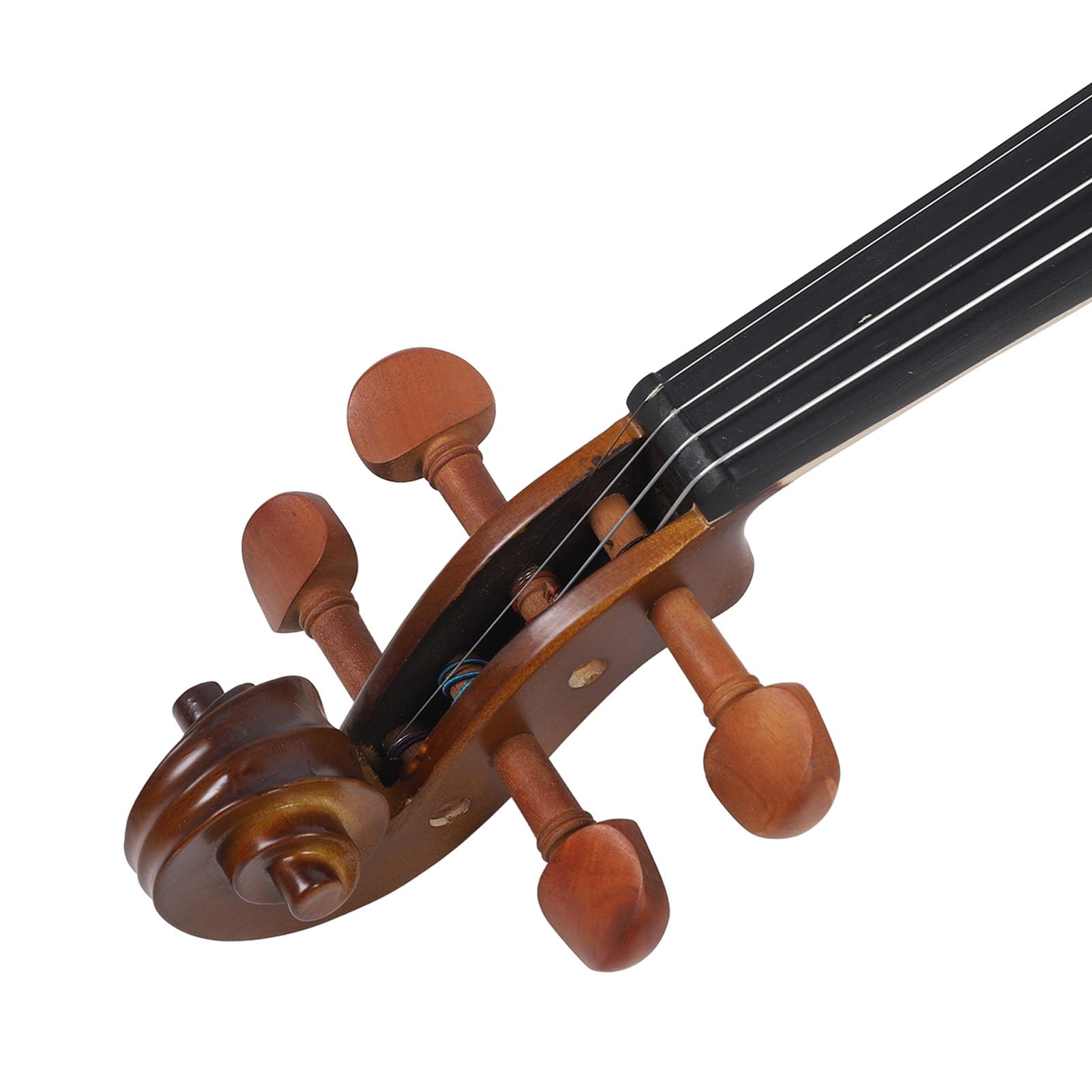 Kit per Violino 4/4, Kit per Violino in Legno Pieno di Acero Fiammato con Custodia Rigida, Colofonia, Poggiaspalla, Accordatore e Corde Extra per Principianti, Bambini e
