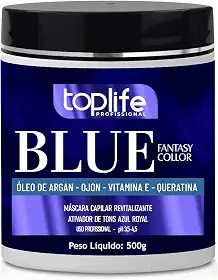 Máscara Capilar Pigmentante Azul Royal Toplife 500g