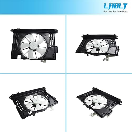 Miniatura 3 de Ventilador de refrigeración del radiador 163630T020 TO3115181 1647123030 Reemplazo para Corolla 2014-2019 12V Negro