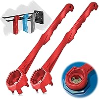 Vista 9 de Llave Bung Wrench de tambor de 55 galones, llave de tambor 3 en 1 actualizada, herramienta de abridor de barril de aluminio para abrir tambor de 10