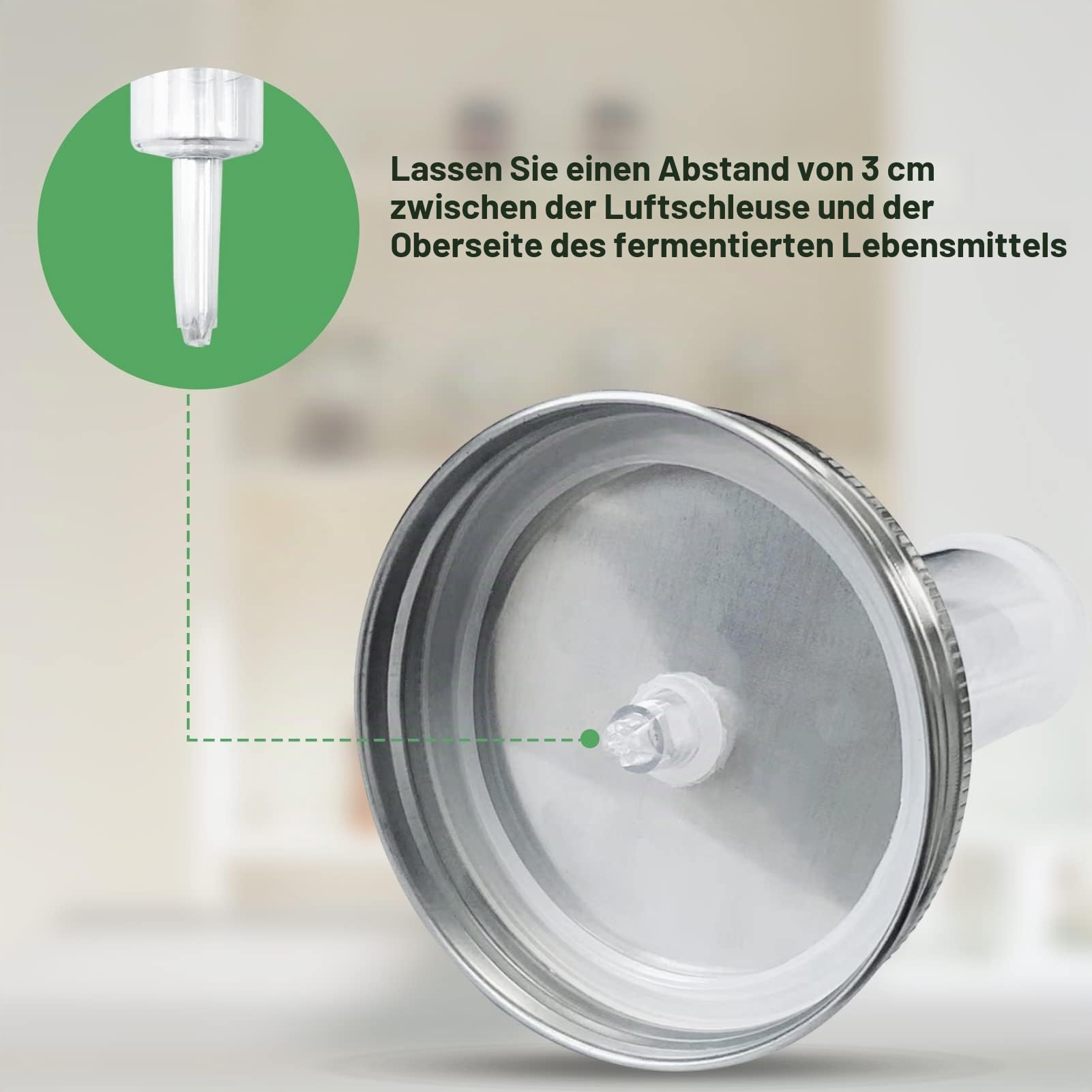 Artcome 28-teiliges Gär-Set, 5 Edelstahl-Gärdeckel, 5 Glasgewichte, 5 Luftschlösser, 6 Silikonösen, 1 Silikonzange für Einmachgläser mit breiter Öffnung (Gläser nicht im Lieferumfang enthalten)