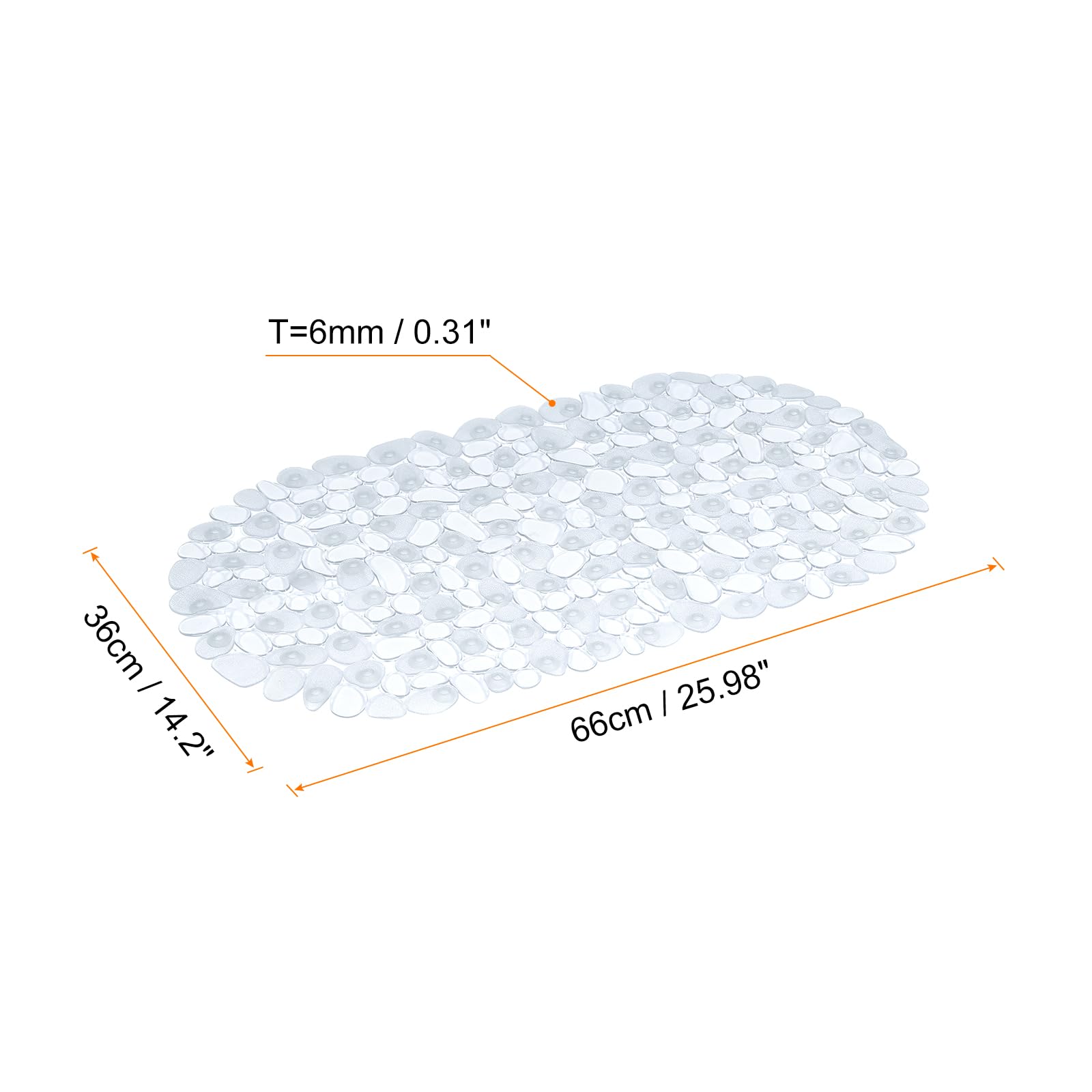 uxcell Bath Tub Shower Mat, 26