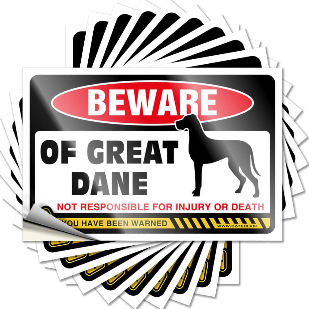Teens Stuff Coffee Tattoos - Beware of Great Dane Garage Waterproof Vinyl Sticker(6X9CM)