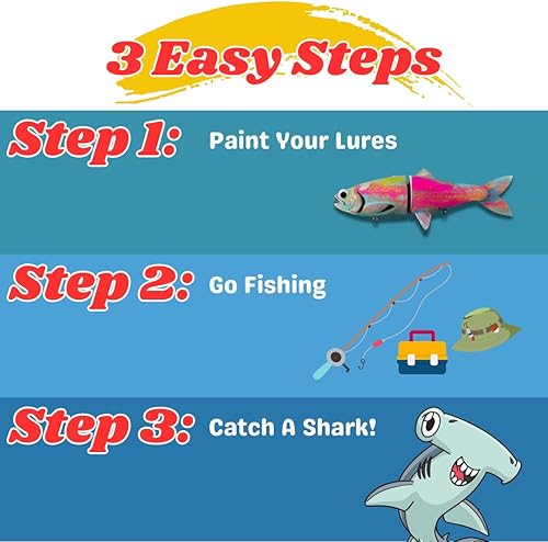 Miniatura 9 de Edición de 6 unidades kit de actividad y fabricación de señuelos para niños, incluye pintura, pinceles y 6 señuelos, artes y manualidades perfectas