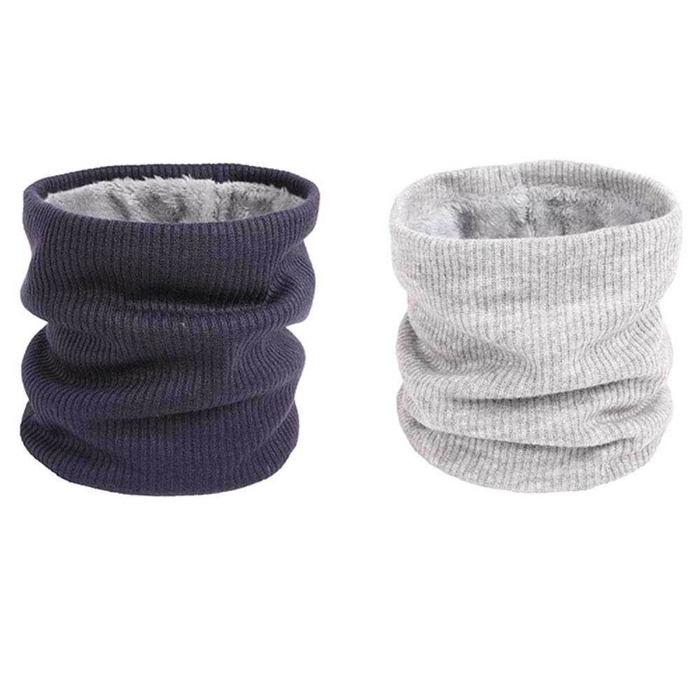 YEKEYI 2Pcs Unisex Winter Warm Scarf Neck Warmer Outdoor riding Scarfs Infinity Knitted Scarves