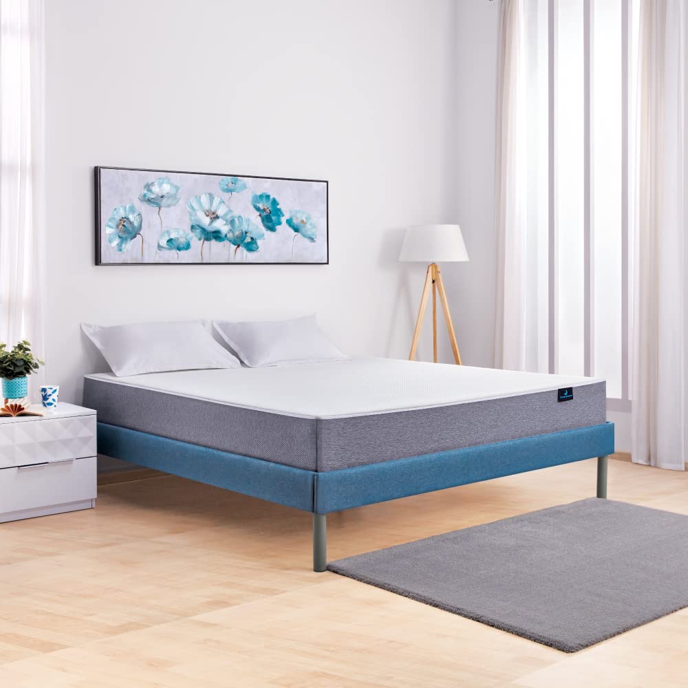 Nilkamal SLEEP Velvette Queen Size Bed Without Storage, Ultra-Lightweight Structure | Elegant Modern Design | Velvette Upholstered Corners (78 X 60, Blue)-image-30