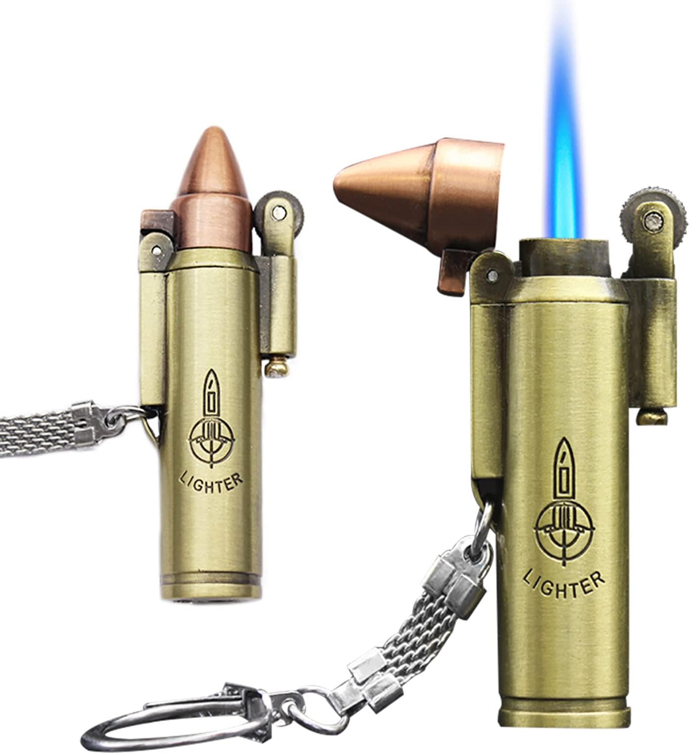 Torch Butane Lighter, Butane Lighter, Windproof Adjustable Blue Flame, Torch Lighter ,Cool Lighter for Candle Kitchen Grill BBQ Camping Jewelry Welding Gift