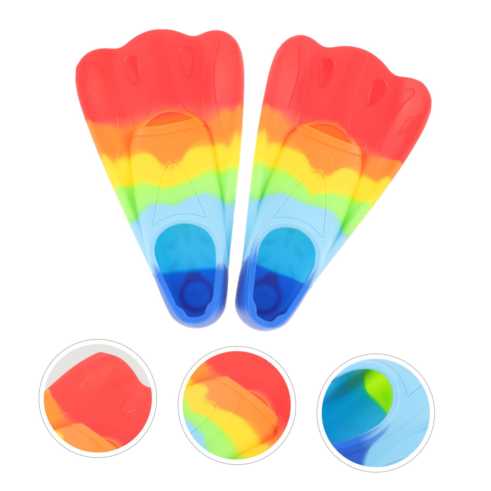 Toddmomy Pieds d'entraînement à la plongée Portable kiddikutter Piscine pour Enfants pour Les Femmes de Natation pour la plongée en apnée Gel de silice Colorful