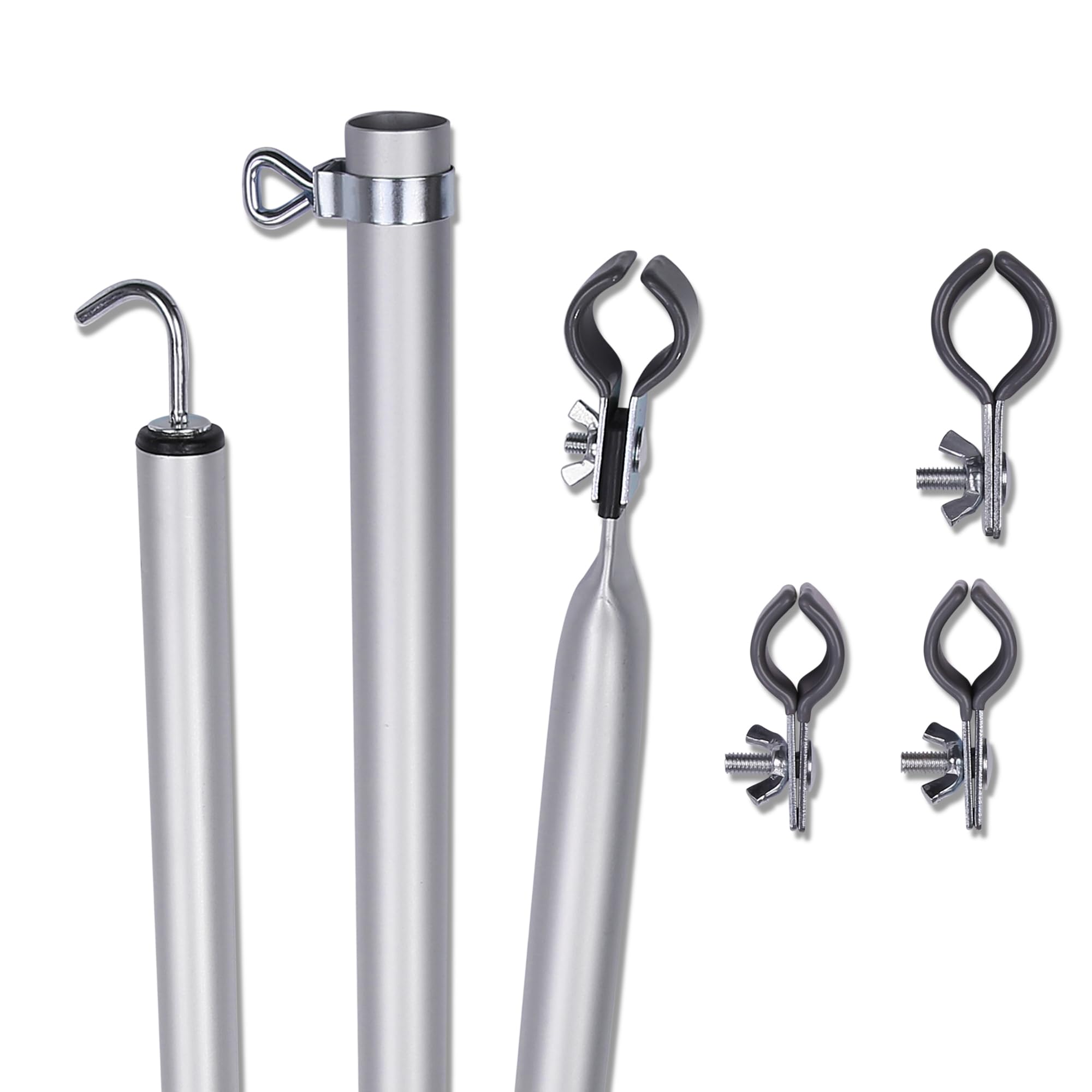GEAR Roof Pole Set - Juego de 2 barras telescópicas con gancho para techo de aluminio (230-325 cm)