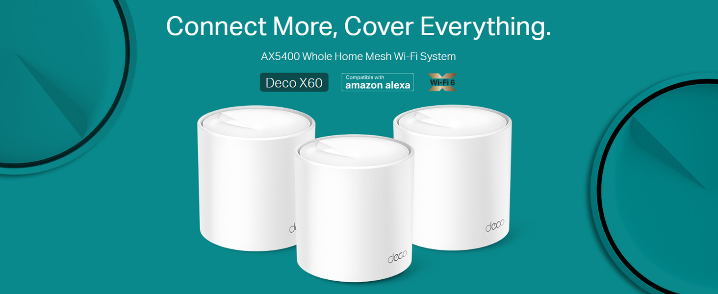 TP-Link Deco X60 Whole Home Mesh Wi-Fi System, AX5400 Dual_Band