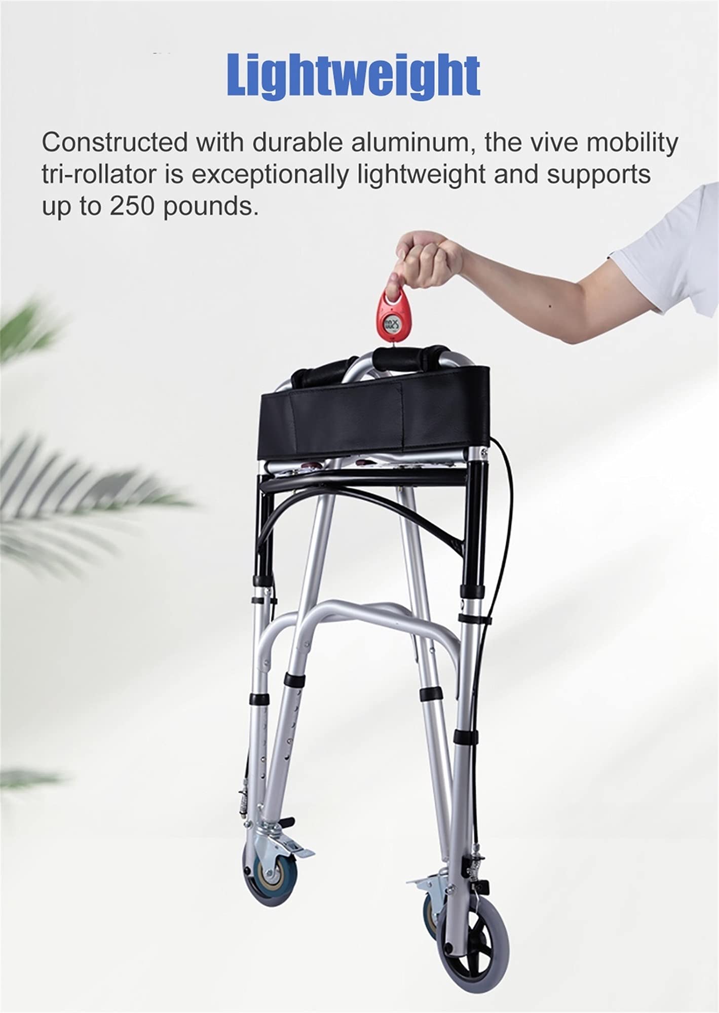 Chodzik Rollator z siedziskiem i hamulcami Składany lekki, aluminiowy chodzik dla osób w podeszłym wieku/niepełnosprawnych, przenośne siedzisko prysznicowe, wewnątrz na zewnątrz (kolor: 4 koła)