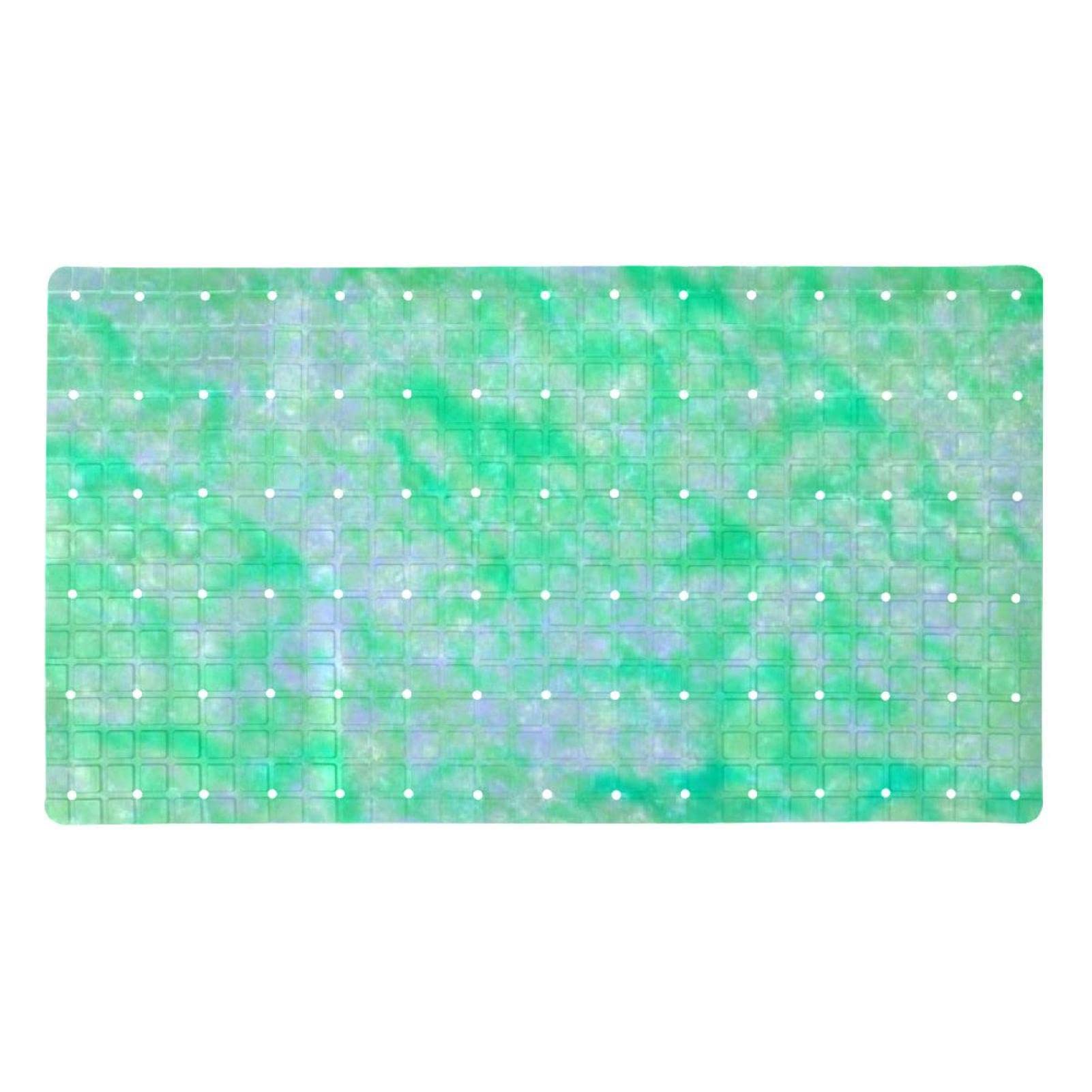 Tapis de baignoire lavable en machine avec trous de drainage anti-glisse