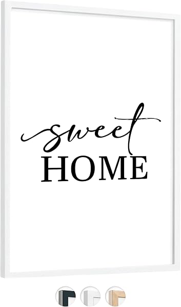 edihome, Cornice A3, (1 unità), 29,7 x 42, Legno, Portafoto, Laminato Acrilico, per Diploma Universitario, da Parete, Poster, Cornici, per Quadri (Bianco, 1 unità) - 1