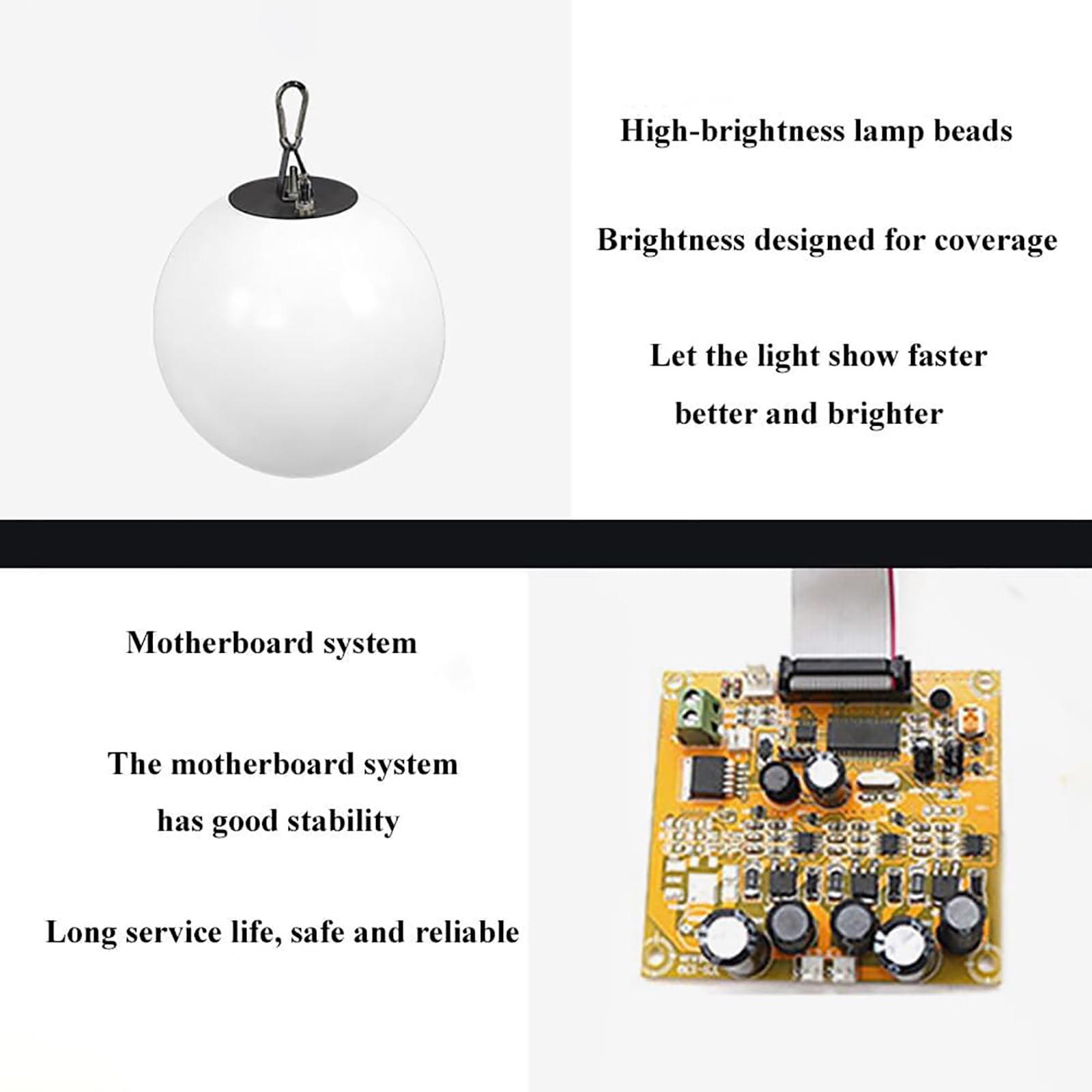 Kinetic Light Ball Color Scenariusz Oświetlenie Led 3D System Podnoszenia Oświetlenie 8 Kanałów Piłka Podnosząca Efekt Fali W górę I W Dół, Nadaje się do Barów, 4M