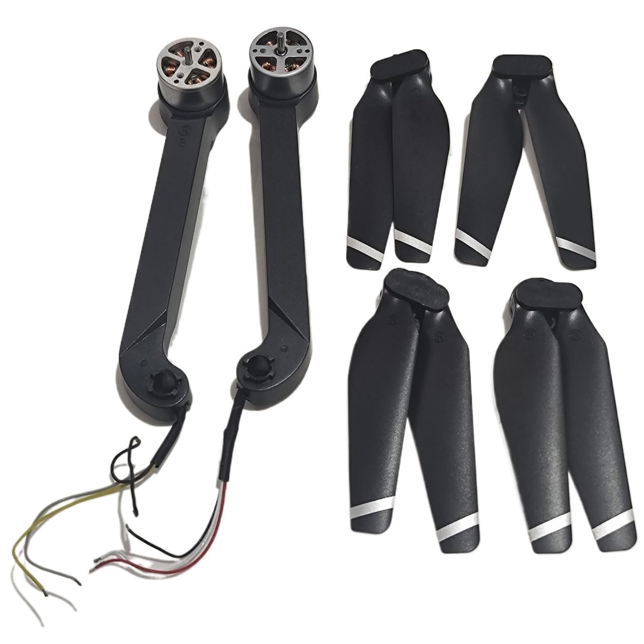 Per JJRC Drone Braccio motore posteriore brushless BD 2 pezzi con elica a lama 4 per quadricottero RC pieghevole X19