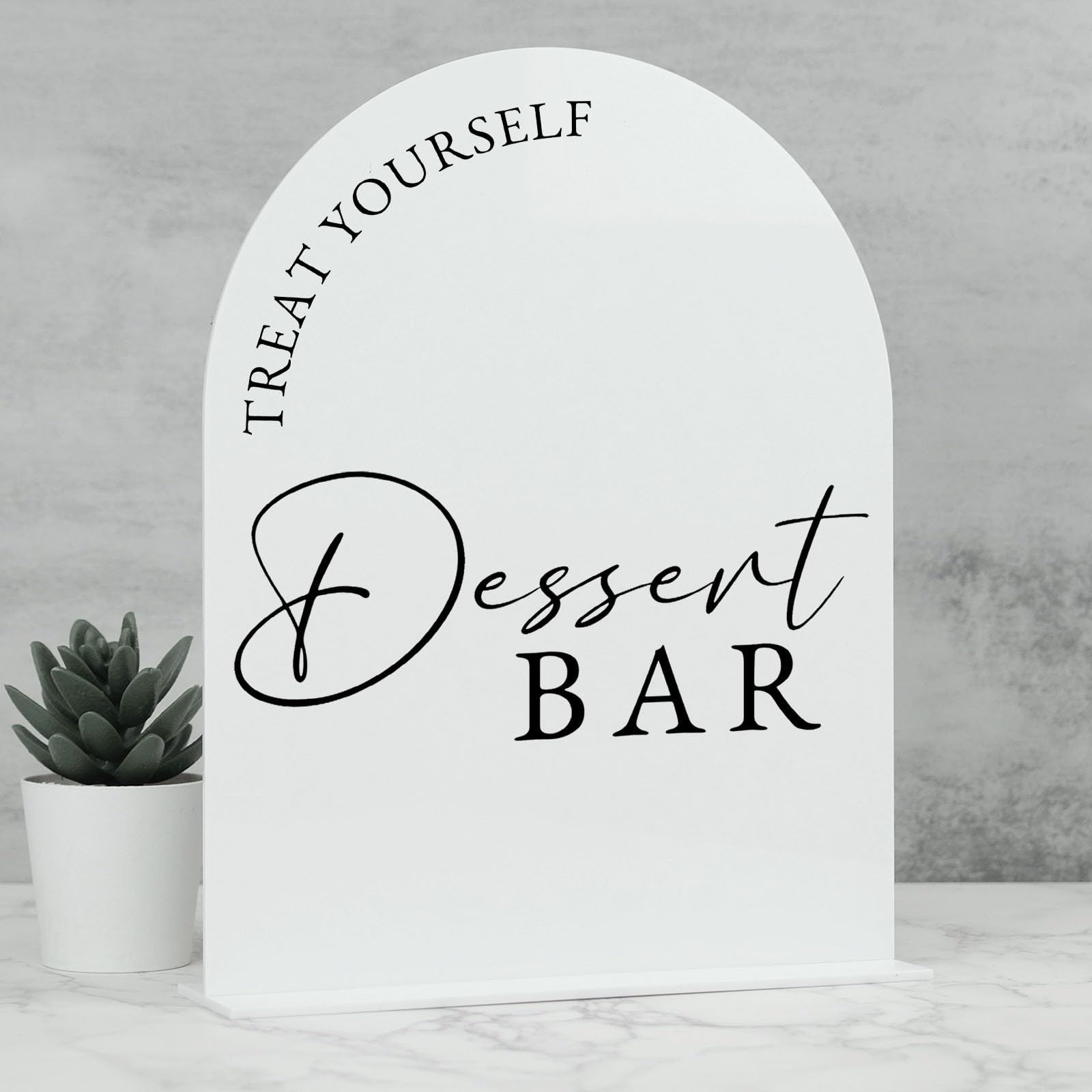 amazon-com-acrylic-dessert-bar-sign-8x10-white-arch-acrylic-table-top-sign-and-base-1-8-thick-dessert-sign-for-wedding-party-white-8x10-inch-home-kitchen for Dessert Bar Sign Printable Free Amazon.com: Acrylic Dessert Bar Sign- 8x10 White Arch Acrylic Table Top Sign and Base,1/8