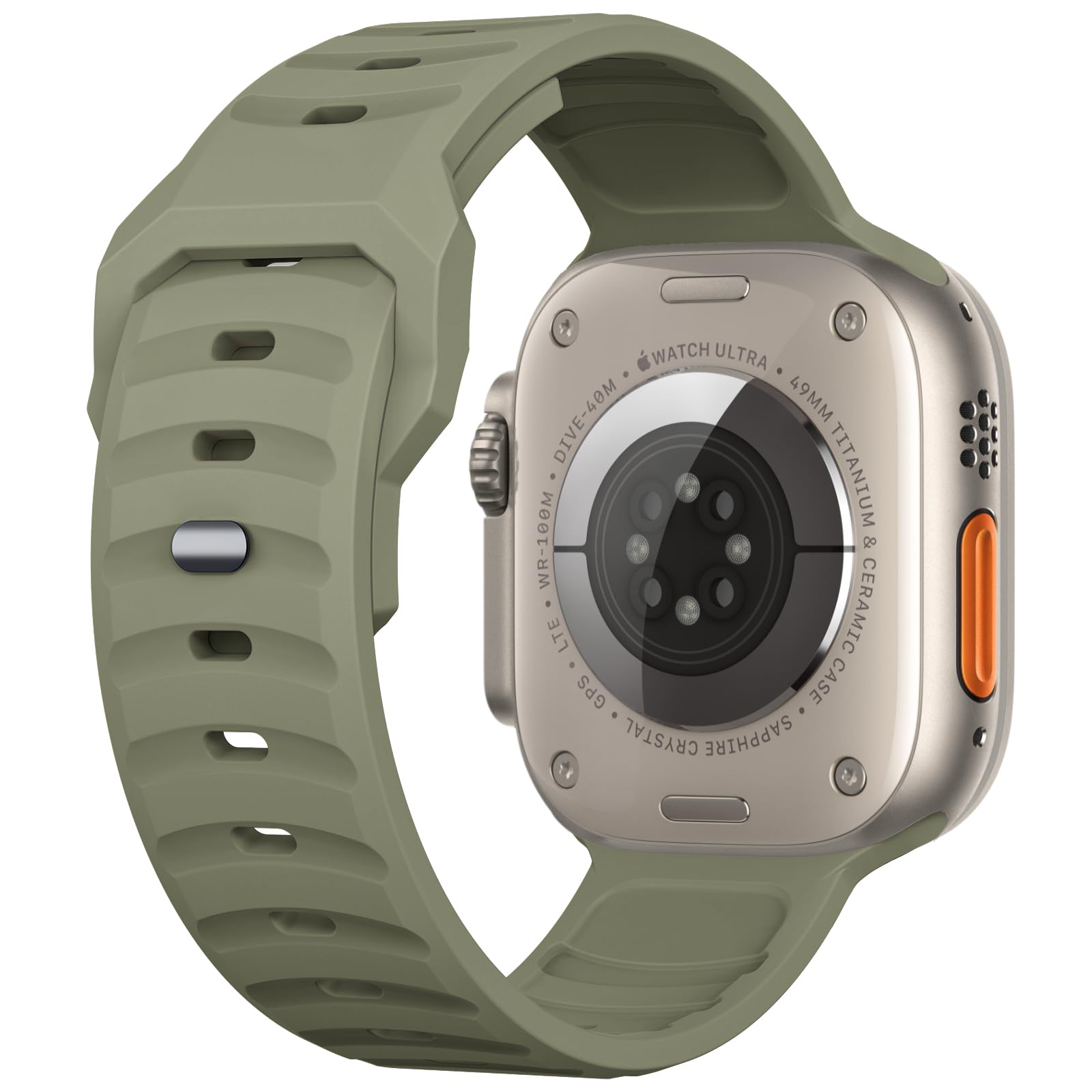 Paski sportowe kompatybilne z Apple Watch Ultra 2/Ultra SE Series 9/8/7/6/5/4/3/2/1, 49 mm, 45 mm, 44 mm, 42 mm, dla kobiet/mężczyzn, silikonowy pasek do zegarka iWatch