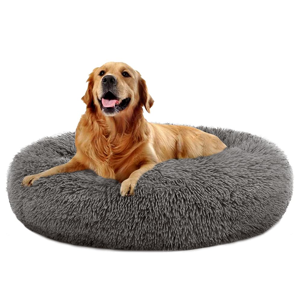 Lit pour chien et chat County anthracite 70 cm lavable et antidérapant