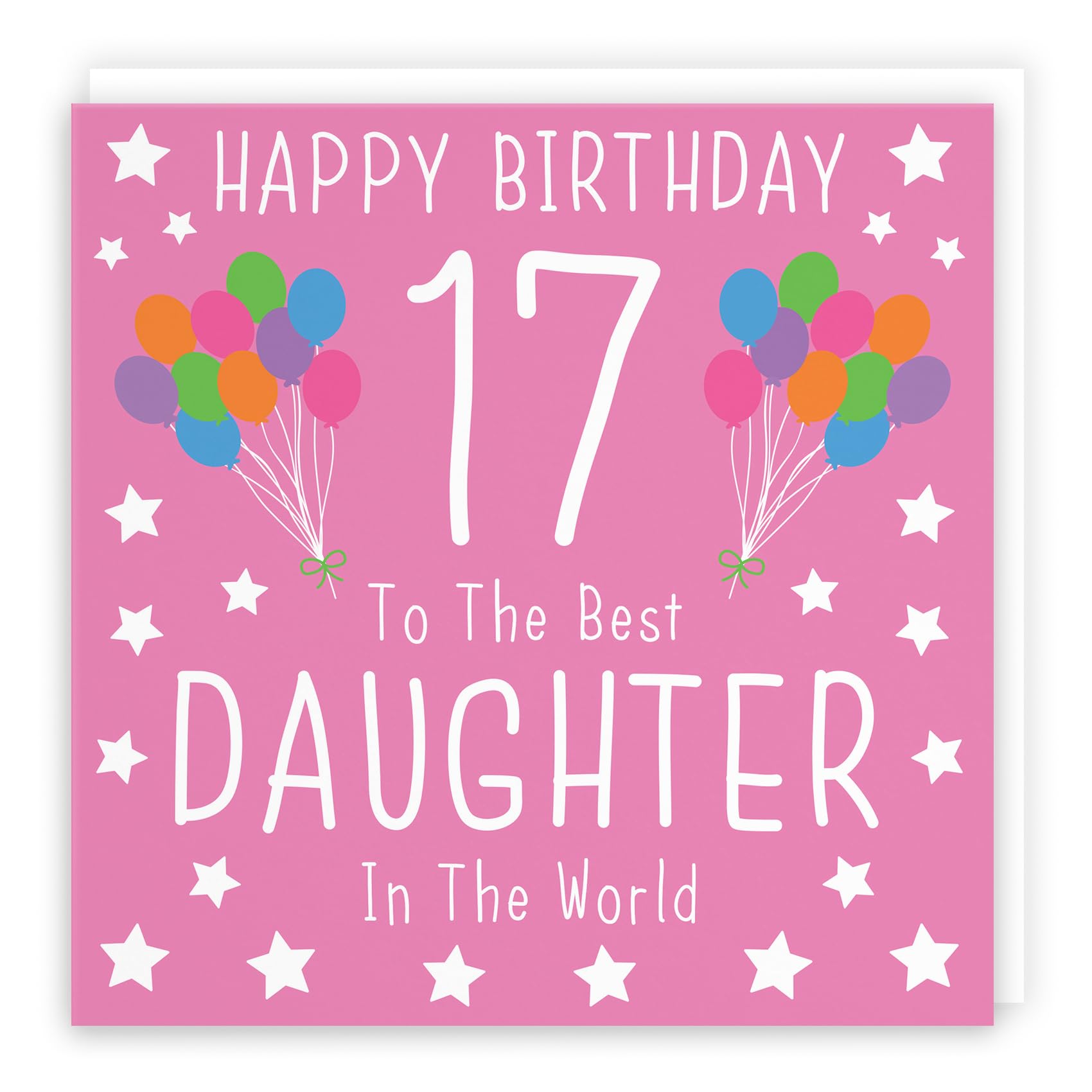 Biglietto Di Auguri Hunts England Per 17° Compleanno Della Figlia - 'To The Best Daughter In The World' - 148x148 Mm Con Busta - 5