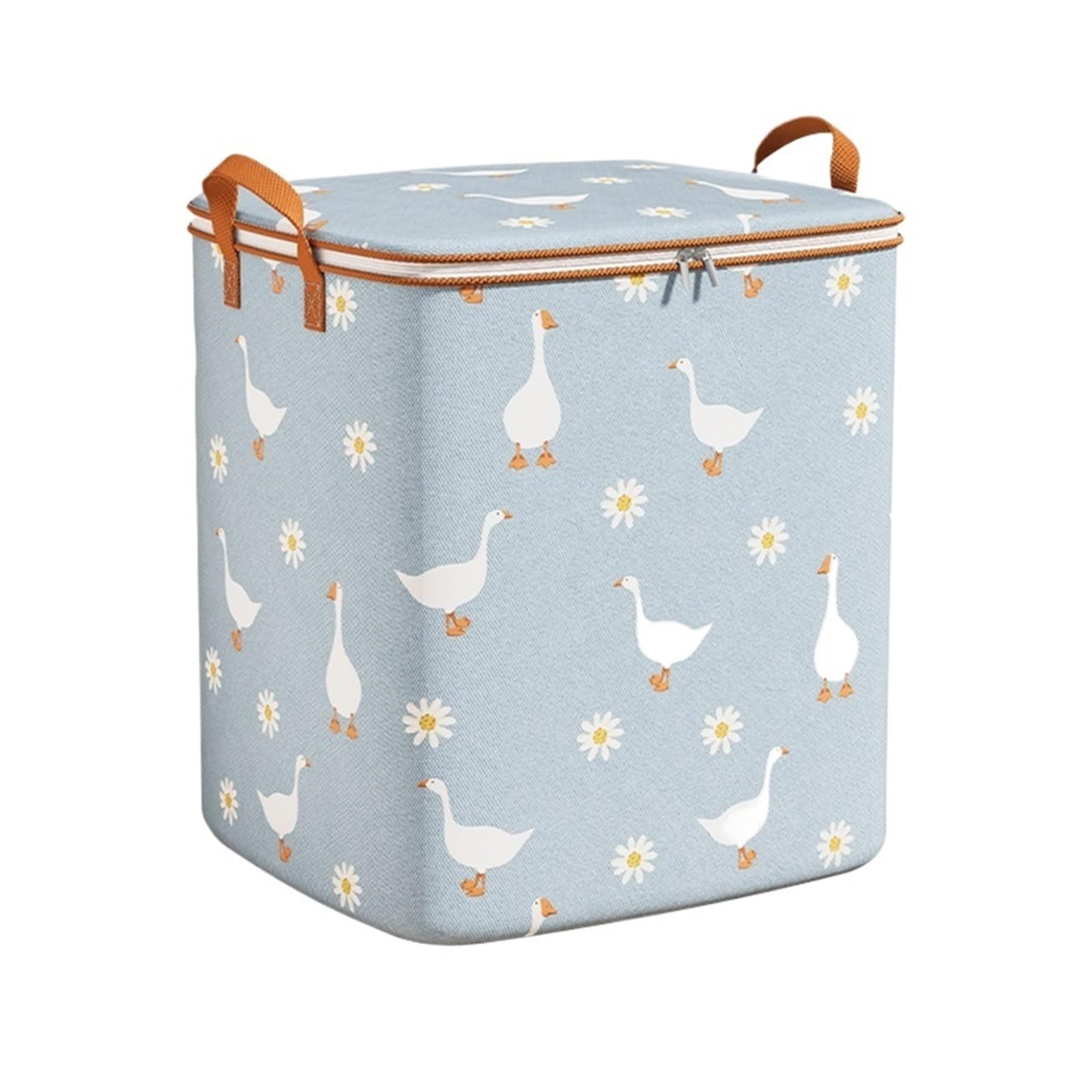 RRYPBOVG Foldable Blanket Storage Bags 3pcs Foldable Clothes Storage Box Quilt Blanket Sorting Bag Luggage Packing Pouch Closet Organizer(Blue 140L)